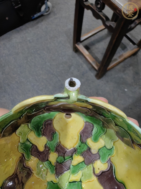 古玩陶瓷 素三彩吸杯真品鑒賞圖