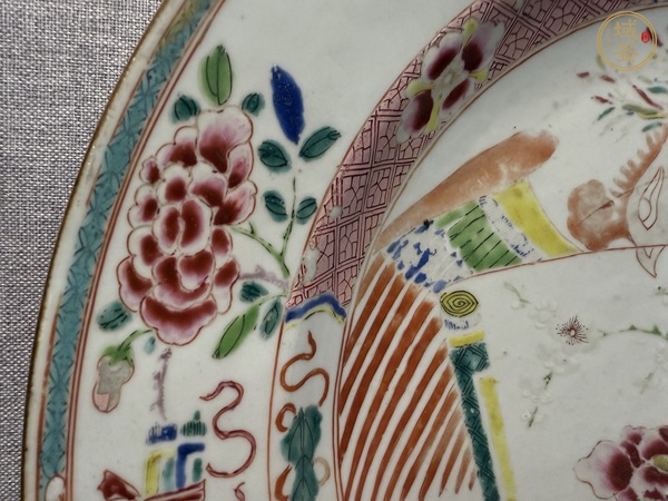 古玩陶瓷雍正粉彩盤真品鑒賞圖