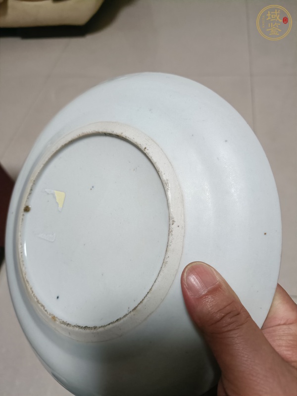 古玩陶瓷周處斬蛟廣彩盤真品鑒賞圖