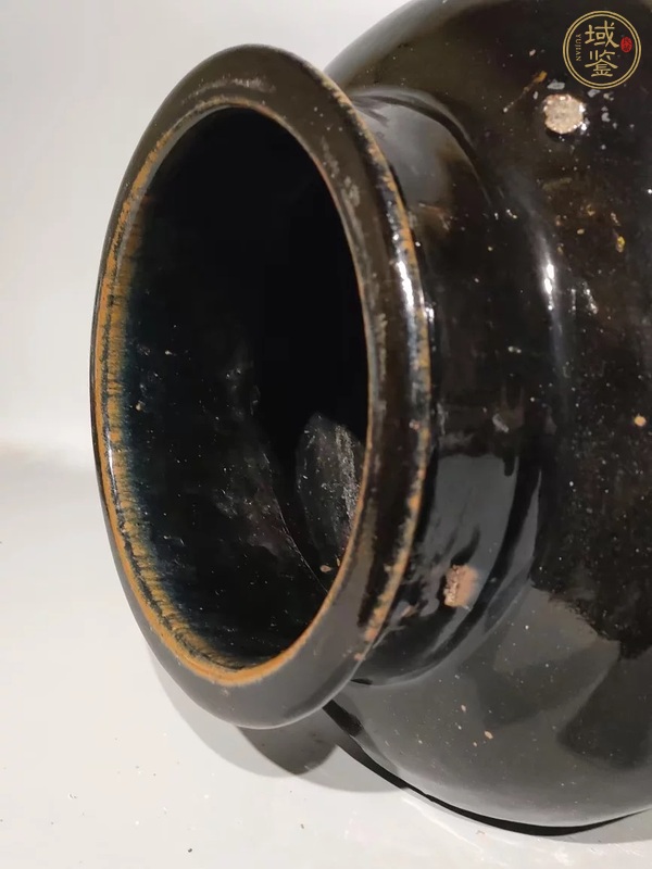 古玩陶瓷磁州窯黑釉罐真品鑒賞圖