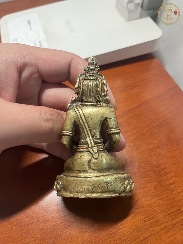 古玩銅器銅鎏金無(wú)量壽佛寸佛真品鑒賞圖