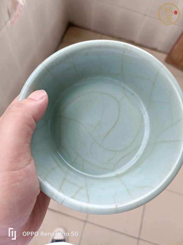 古玩陶瓷龍泉窯圓口洗真品鑒賞圖