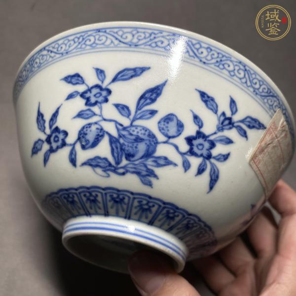 古玩陶瓷青花三多紋碗真品鑒賞圖