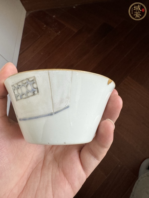 古玩陶瓷清道光 粉彩人物紋馬蹄杯真品鑒賞圖