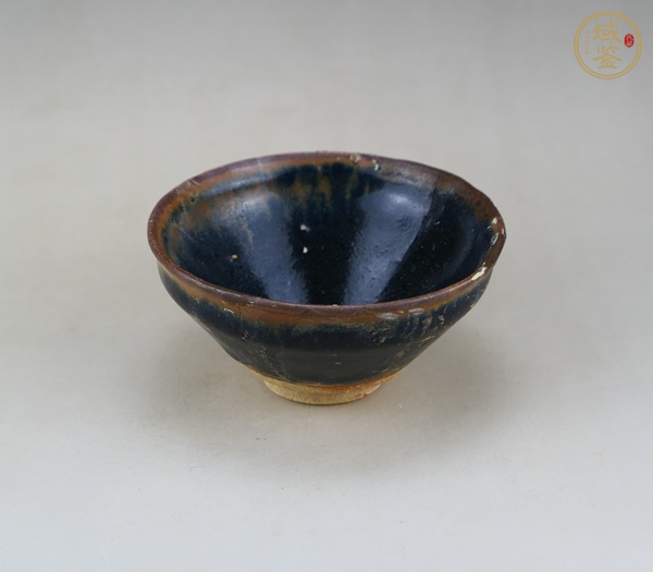 古玩陶瓷建窯黑釉茶盞真品鑒賞圖