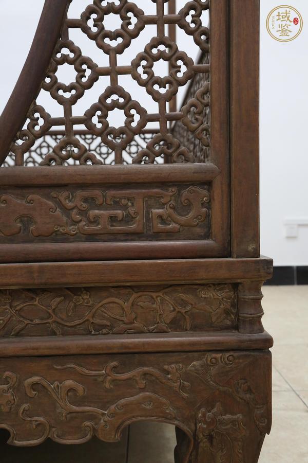 古玩雜項月洞門架子床真品鑒賞圖