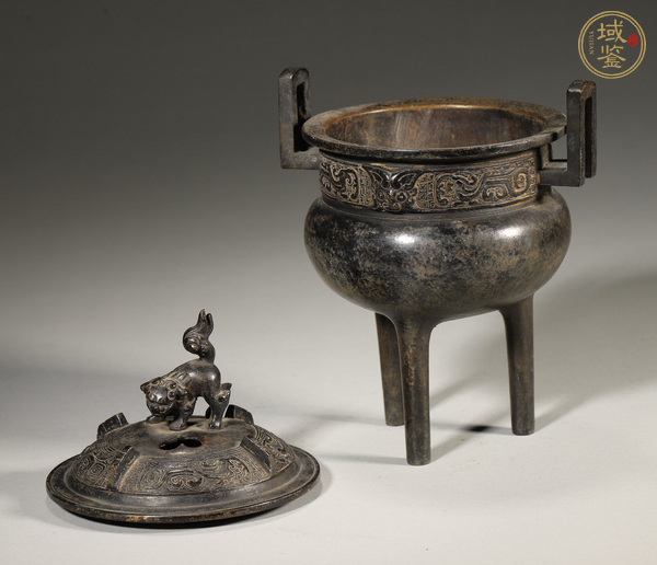 古玩銅器鼎式薰爐真品鑒賞圖