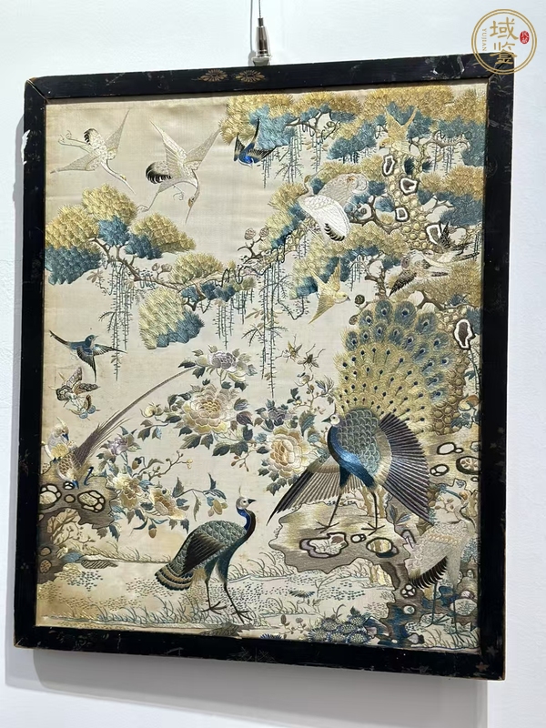 古玩粵繡五倫圖真品鑒賞圖