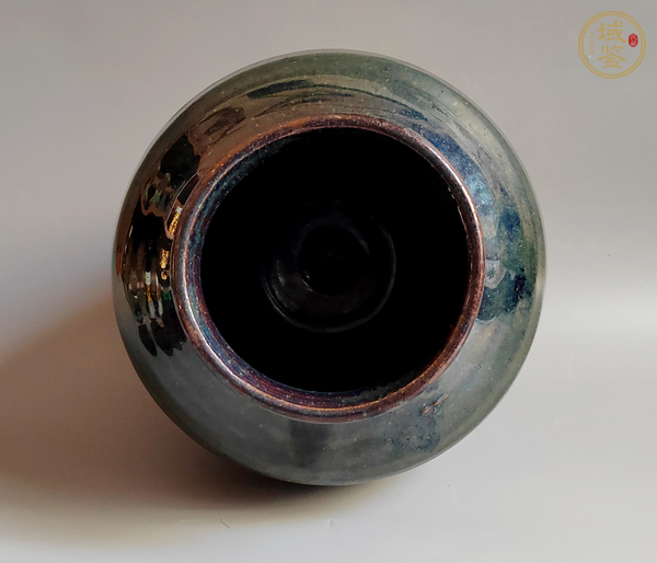 古玩陶瓷窯變黑釉罐真品鑒賞圖