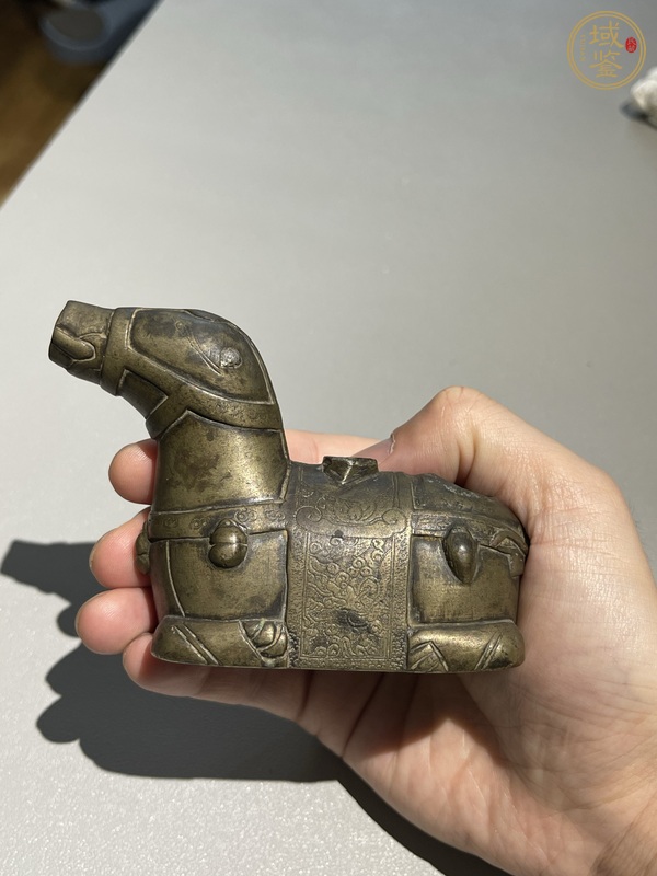 古玩清代象形銅硯滴真品鑒賞圖