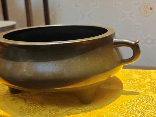 古玩銅器銅鈾耳爐真品鑒賞圖