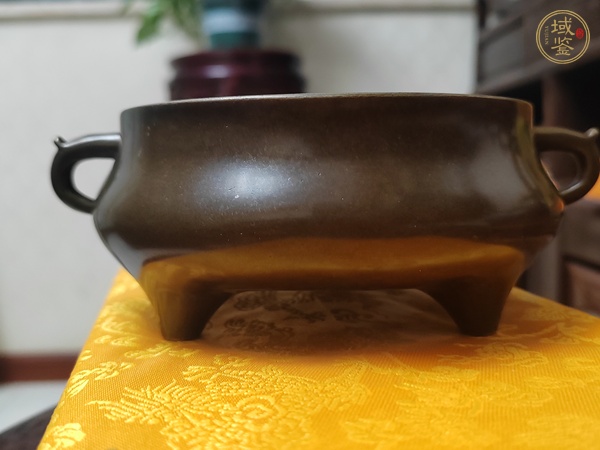 古玩銅器銅鈾耳爐真品鑒賞圖