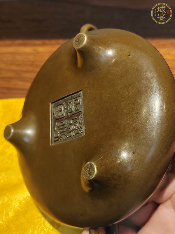 古玩銅器銅鈾耳爐真品鑒賞圖