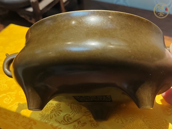 古玩銅器銅鈾耳爐真品鑒賞圖