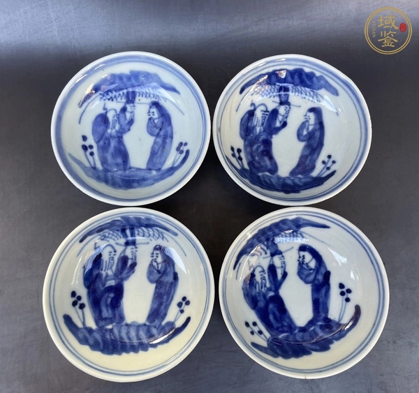 古玩陶瓷青花青花三星高照圖盤真品鑒賞圖