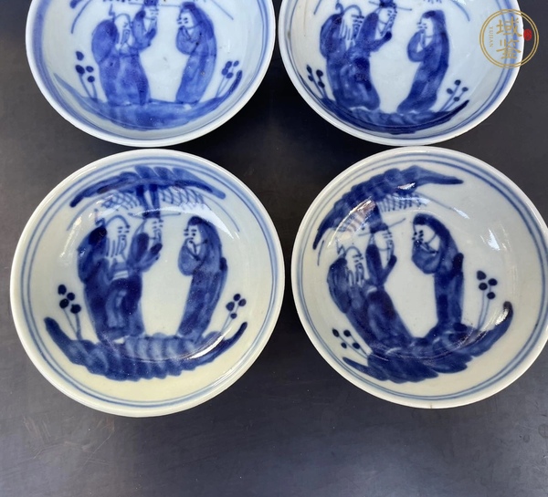 古玩陶瓷青花青花三星高照圖盤真品鑒賞圖