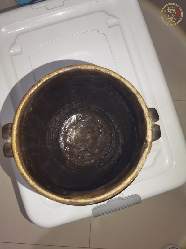 古玩陶瓷黑釉四系罐真品鑒賞圖