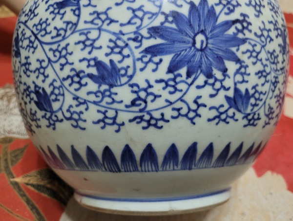 古玩陶瓷清?雍正青花四系粥罐拍賣，當(dāng)前價格6800元
