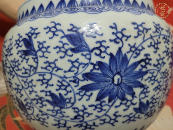 古玩陶瓷青花四系粥罐真品鑒賞圖
