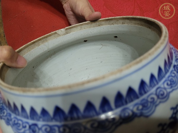古玩陶瓷青花四系粥罐真品鑒賞圖