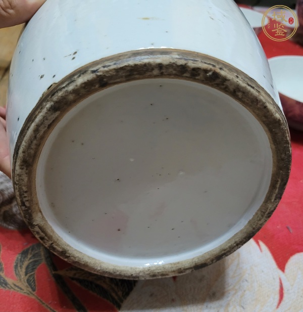 古玩陶瓷鶴鹿同春粉彩瓶真品鑒賞圖
