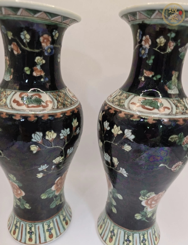 古玩陶瓷花鳥紋觀音瓶真品鑒賞圖
