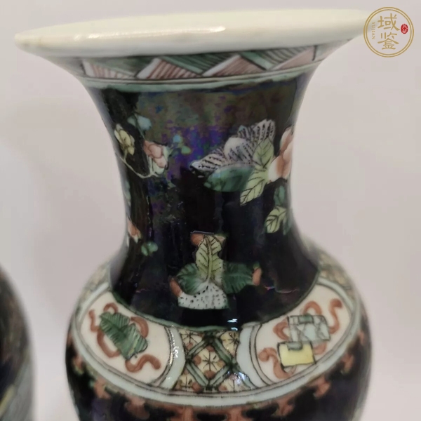 古玩陶瓷花鳥紋觀音瓶真品鑒賞圖
