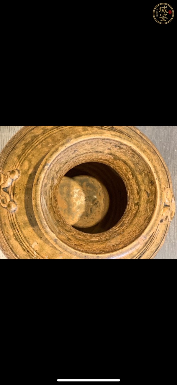 古玩陶瓷青釉羊首壺真品鑒賞圖