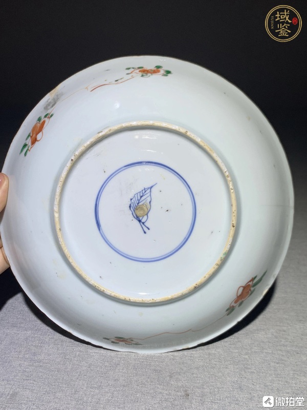 古玩陶瓷五彩四季花卉紋盤真品鑒賞圖