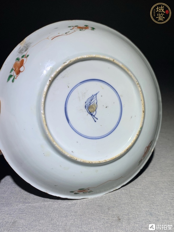 古玩陶瓷五彩四季花卉紋盤真品鑒賞圖