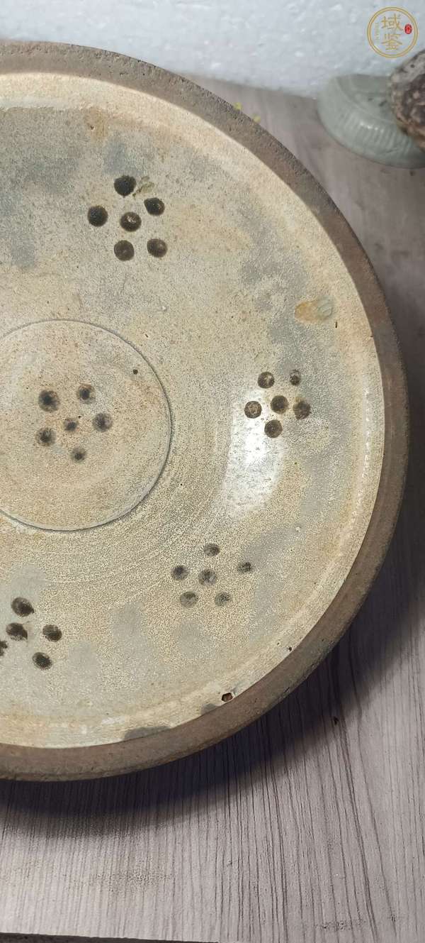 古玩陶瓷青白釉褐彩斗笠碗真品鑒賞圖