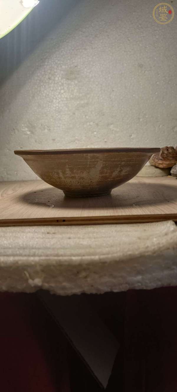古玩陶瓷青白釉褐彩斗笠碗真品鑒賞圖