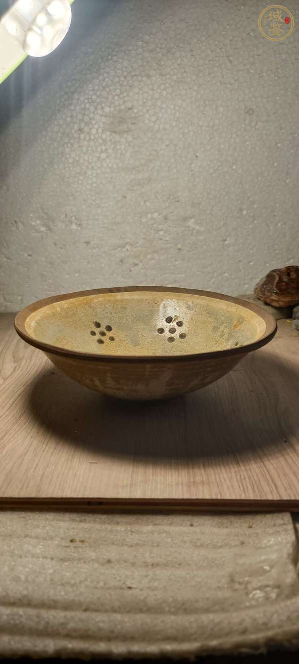 古玩陶瓷青白釉褐彩斗笠碗真品鑒賞圖