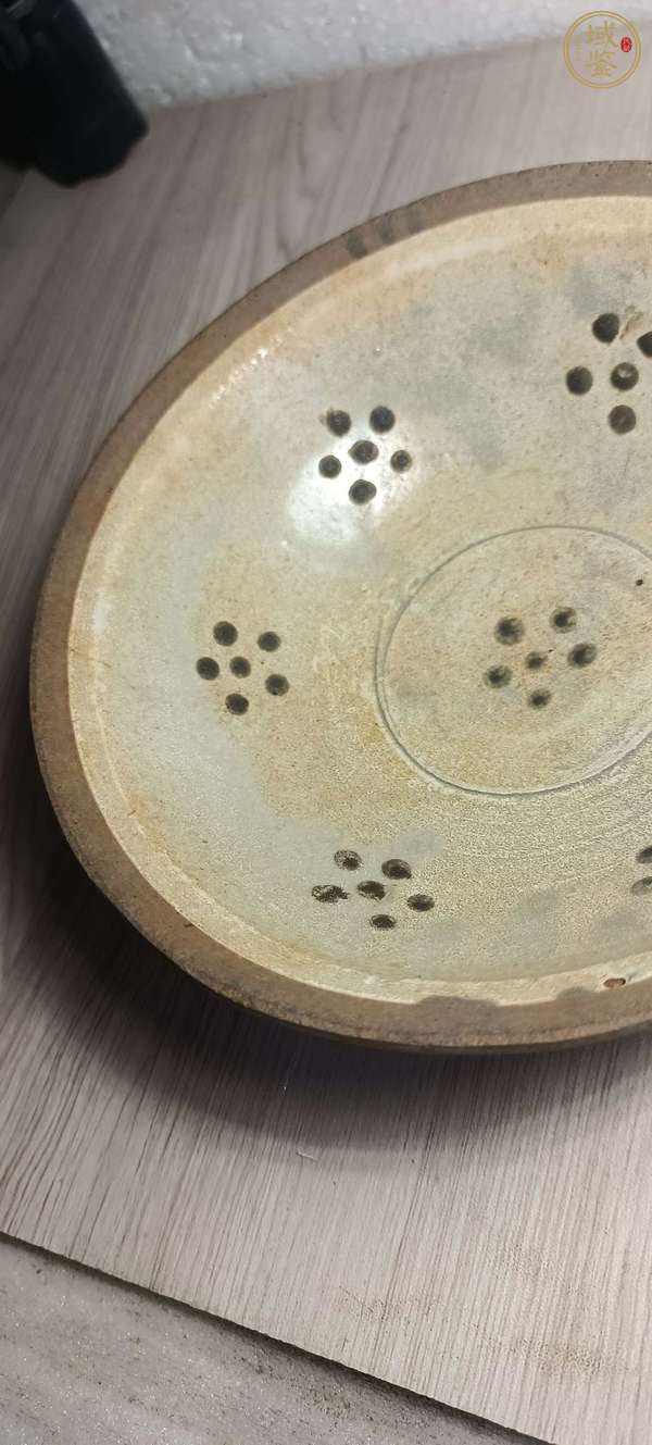 古玩陶瓷青白釉褐彩斗笠碗真品鑒賞圖