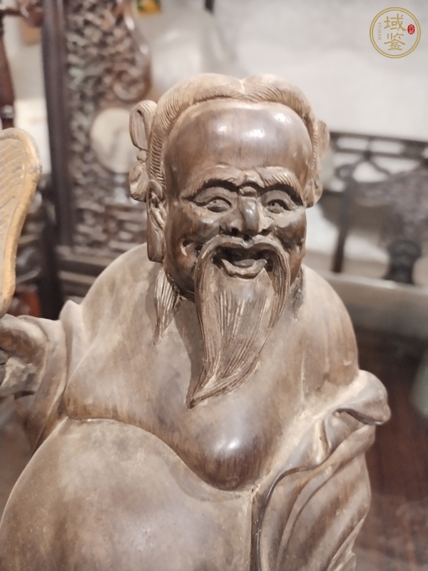 古玩雜項木雕人物真品鑒賞圖