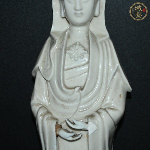 古玩陶瓷民國德化窯觀音造像真品鑒賞圖