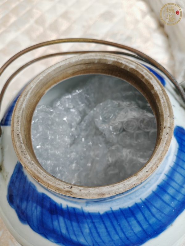 古玩陶瓷清中期青花茶壺真品鑒賞圖