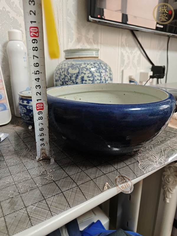 古玩陶瓷祭藍釉香爐真品鑒賞圖