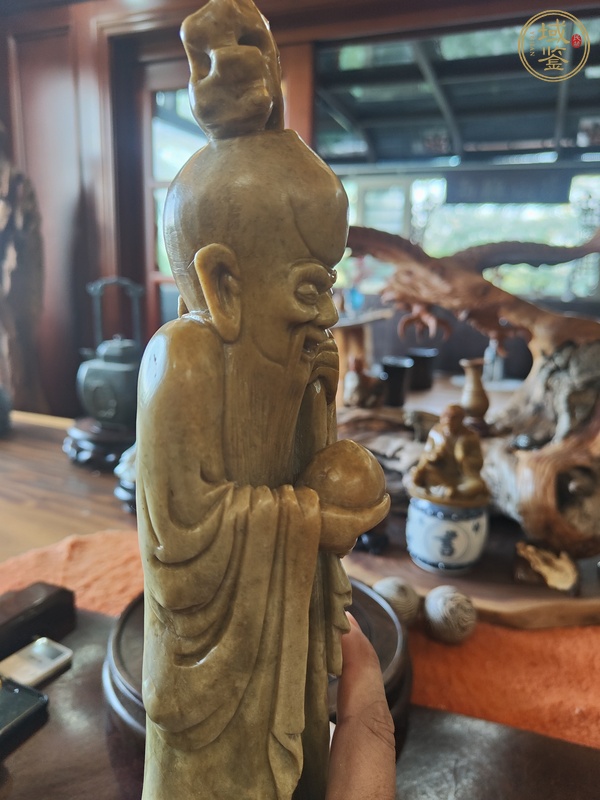 古玩雜項壽星人物雕件真品鑒賞圖