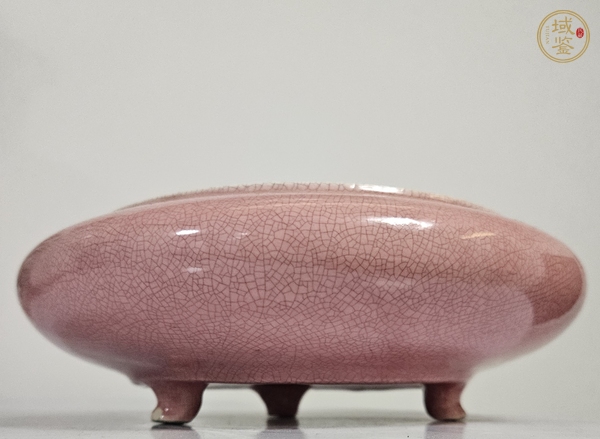 古玩陶瓷紅哥釉三足爐真品鑒賞圖