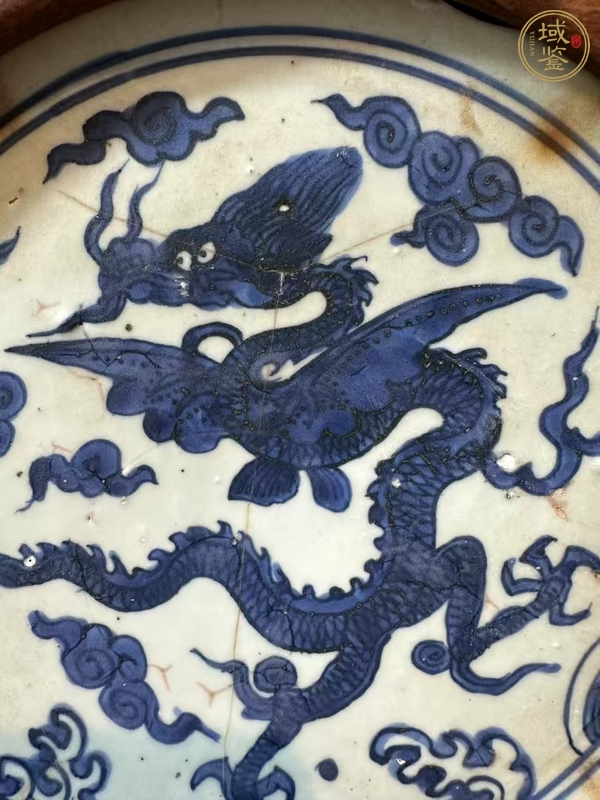 古玩陶瓷青花翼龍紋標本真品鑒賞圖