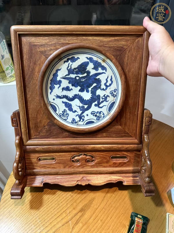 古玩陶瓷青花翼龍紋標本真品鑒賞圖