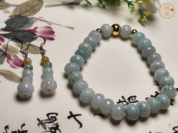 古玩玉器天然翡翠珠串真品鑒賞圖