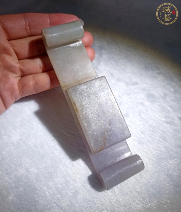 古玩玉器翡翠雕“卷云紋劍璏”真品鑒賞圖