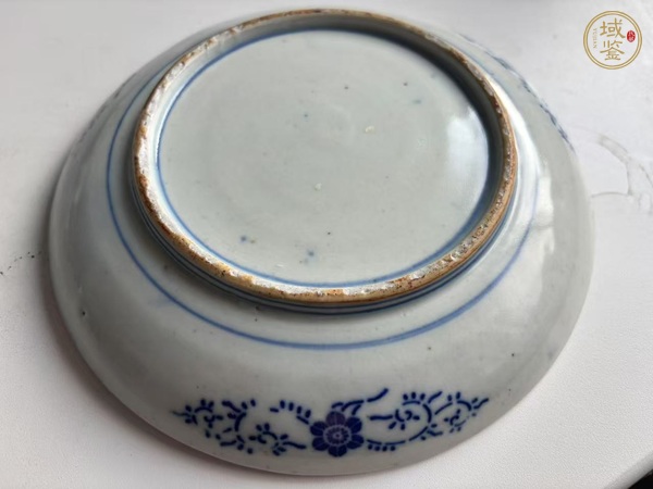 古玩陶瓷人物紋青花盤真品鑒賞圖