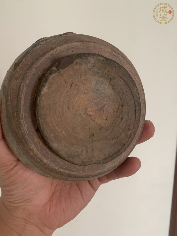 古玩陶瓷黃釉四系水盂真品鑒賞圖
