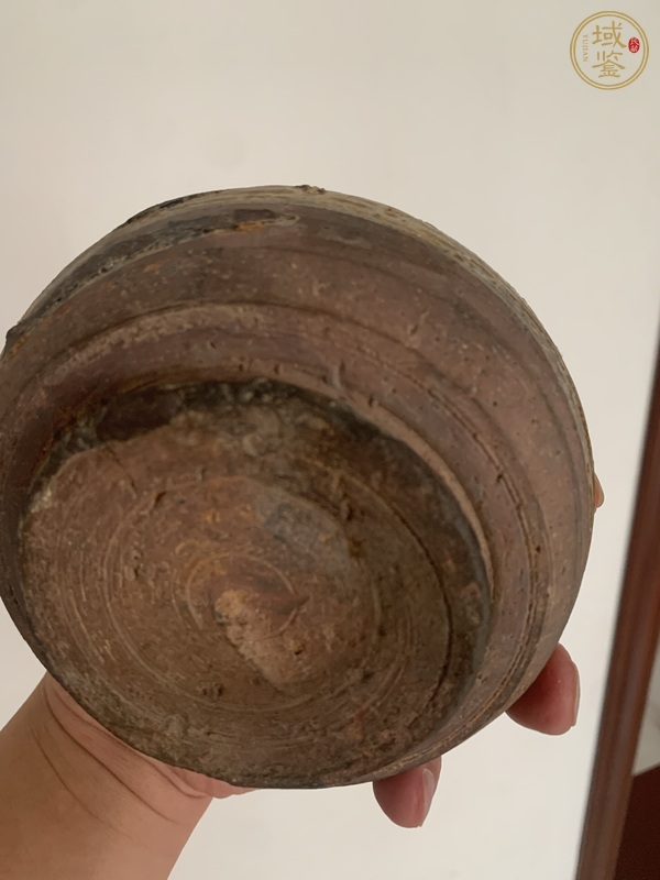 古玩陶瓷黃釉四系水盂真品鑒賞圖