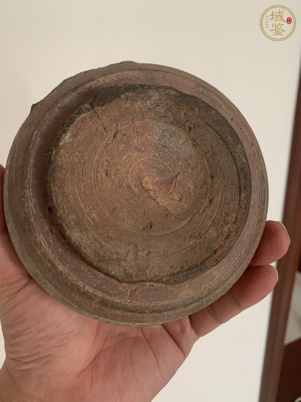 古玩陶瓷黃釉四系水盂真品鑒賞圖