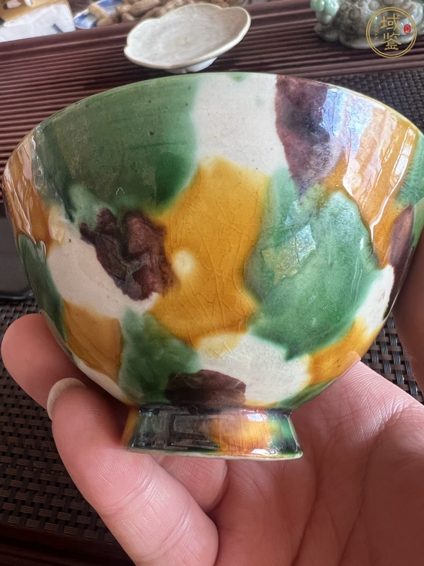 古玩虎皮三彩杯真品鑒賞圖