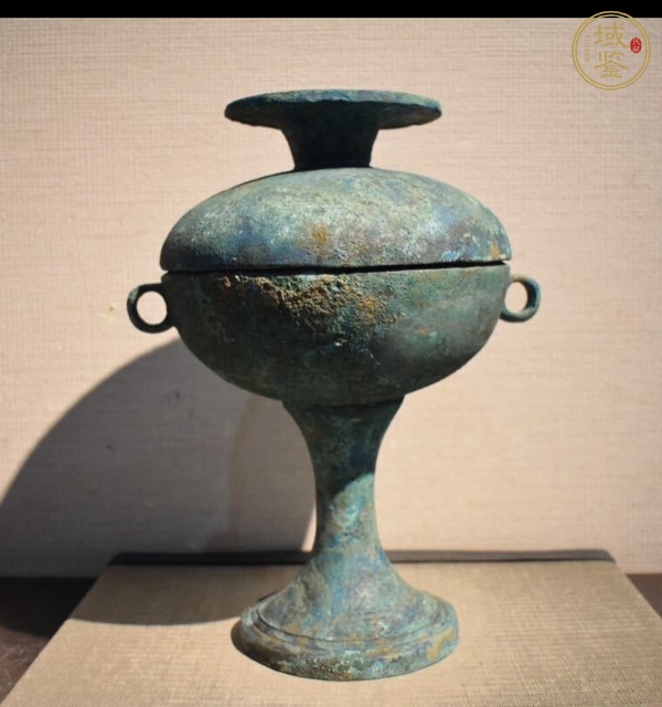 古玩銅器青銅豆真品鑒賞圖